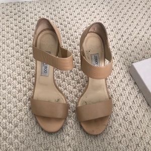 Jimmy Choi Nude Sandal Size 38